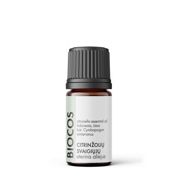Citronelų (citrinžolių svaigiųjų) eterinis aliejus, 5ml