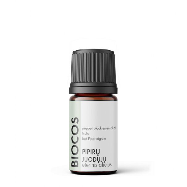 Pipirų (juodųjų) eterinis aliejus, 5 ml