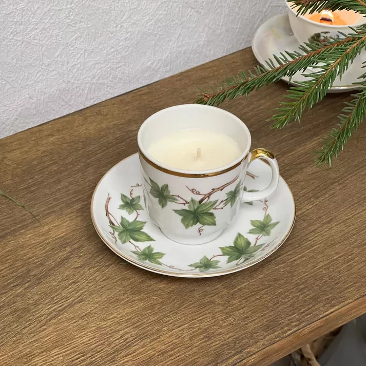 Žvakė vintažiniame puodelyje Pačiulis + pipirai