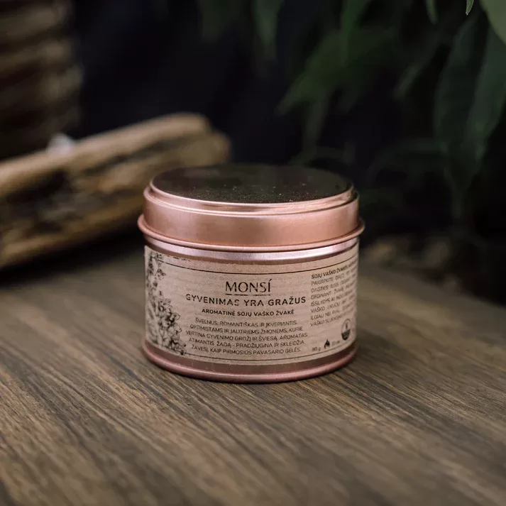 100ml. Aromatinė žvakė Gyvenimas yra gražus