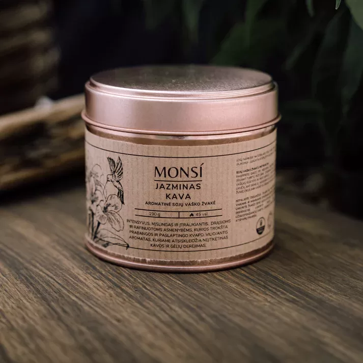 250ml. Aromatinė žvakė Jazminai + kava