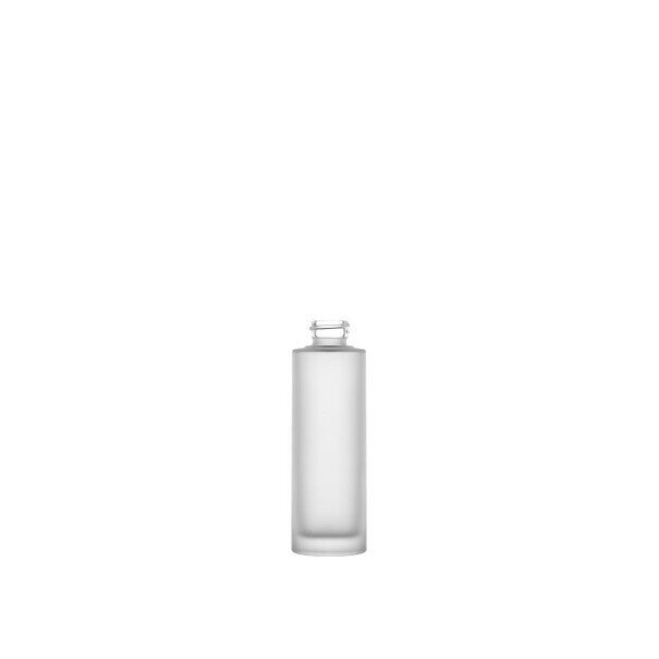 Stiklinis matinis buteliukas 50ml su juodu dozatoriumi 24/410