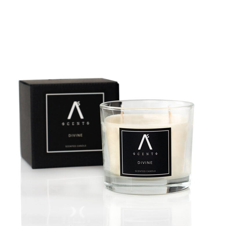 Žvakė skaidriame stiklo inde 250gr