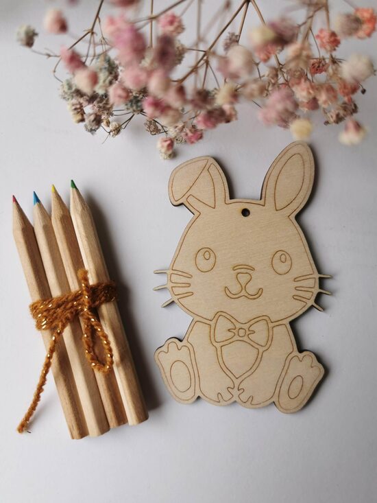 Medinis spalvinamas kiškutis