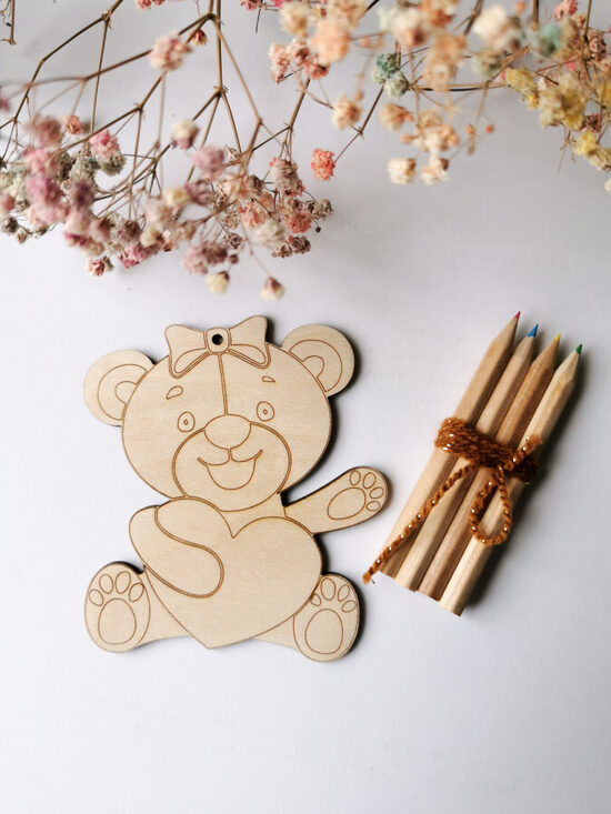 Medinis meškutis spalvinimui