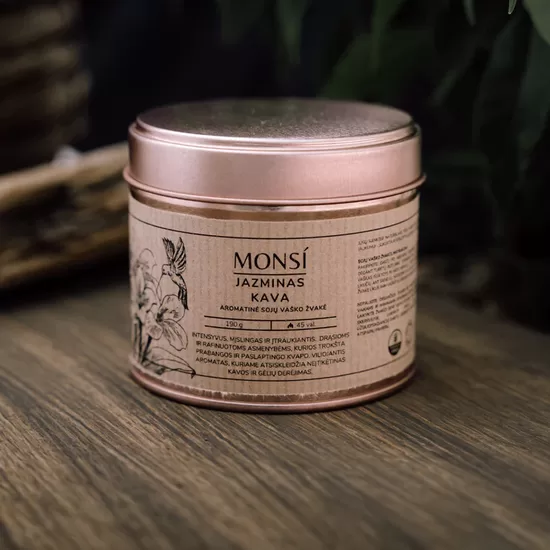 250ml. Aromatinė žvakė Jazminai + kava